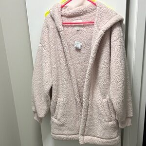American Eagle Outfitters Soft Pink Sherpa Jacket